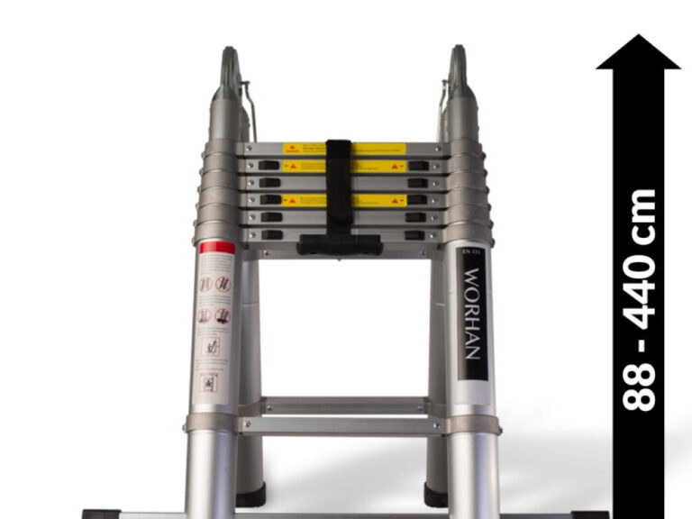 Teleskoopredel 2x7 astet (alumiiniumrõngad) 4,4m WORHAN