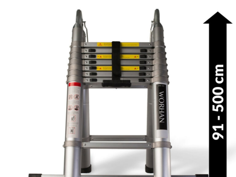 Teleskoopredel 2×8 astet (alumiiniumrõngad) 5m WORHAN